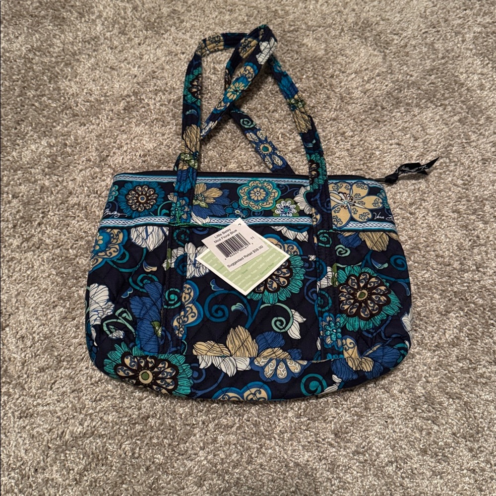 NWT Vera Bradley Mod Floral Blue Little Betsy Bag